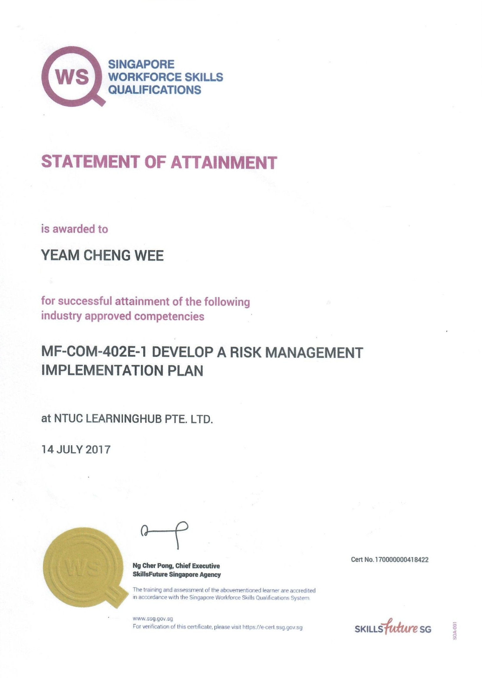 Risk Management Qualification